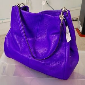 Brand new never used Coach iris purple purse/bag